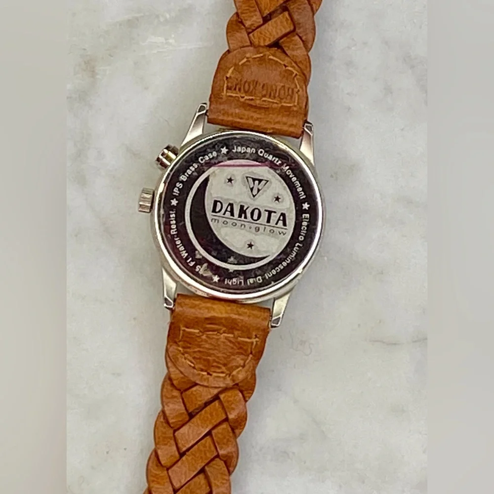Dakota women’s watch with tan braided wristband